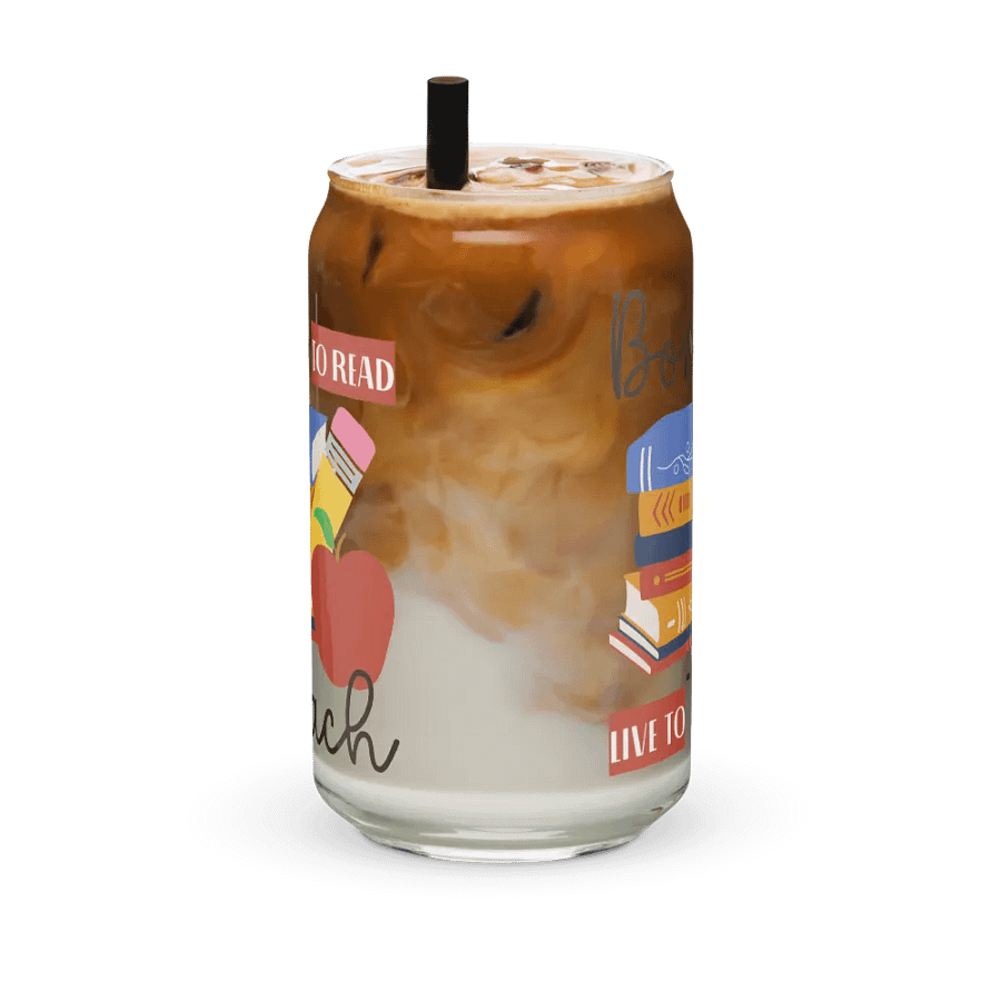 Ice Coffee Glass Tumbler Gift For A Book Lover Teacher product image (12)
