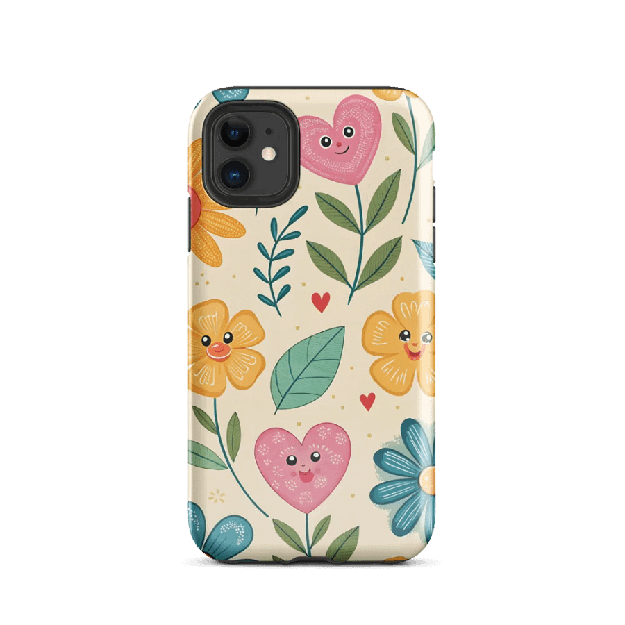 Cheerful Cartoon Flowers iPhone Tough Case product image (24)