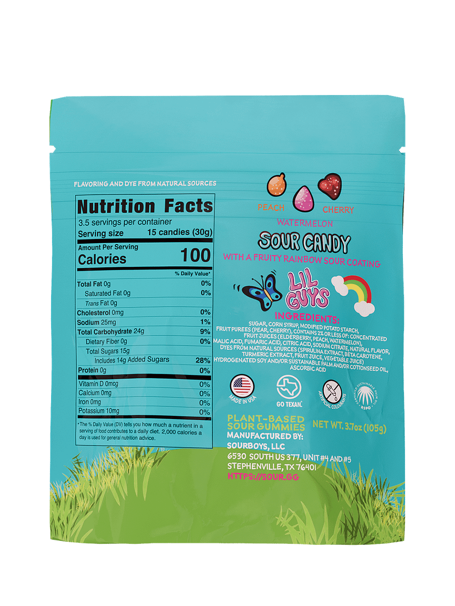 Fruity Rainbow Sour Gummies - Lil Guys product image (2)