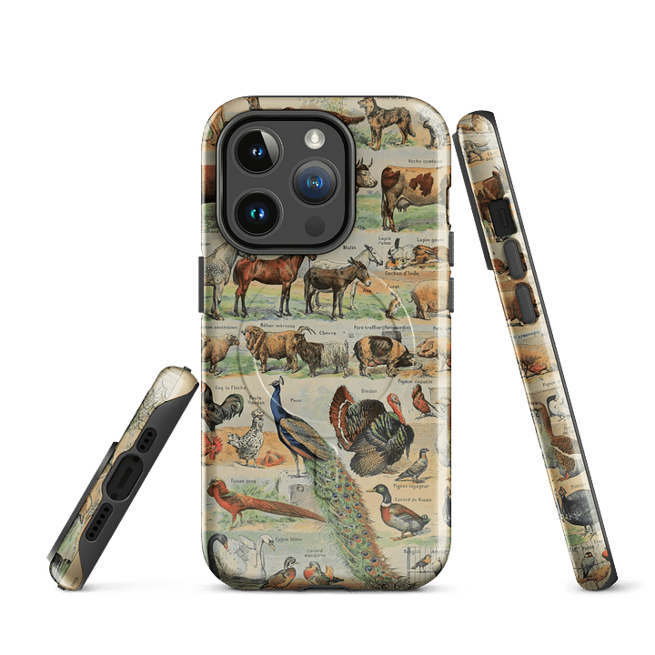 Vintage Animal Chart Tough iPhone® MagSafe® Case product image (3)