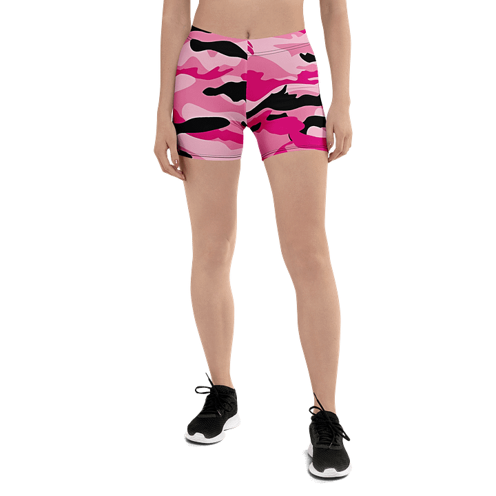 Short de sport camouflage rose et noir product image (1)