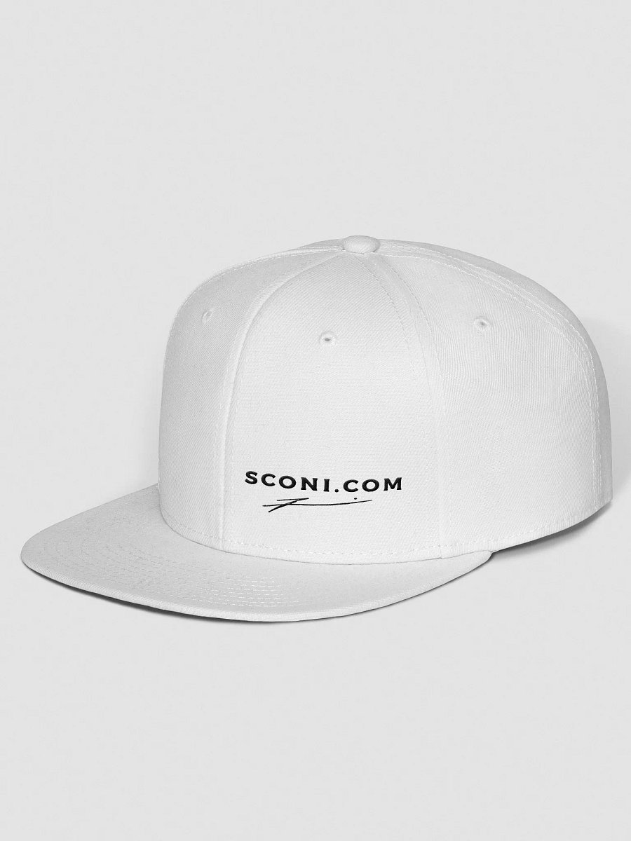 sconiArt logo minimal design, black. - unisex Snapback Cap. product image (2)