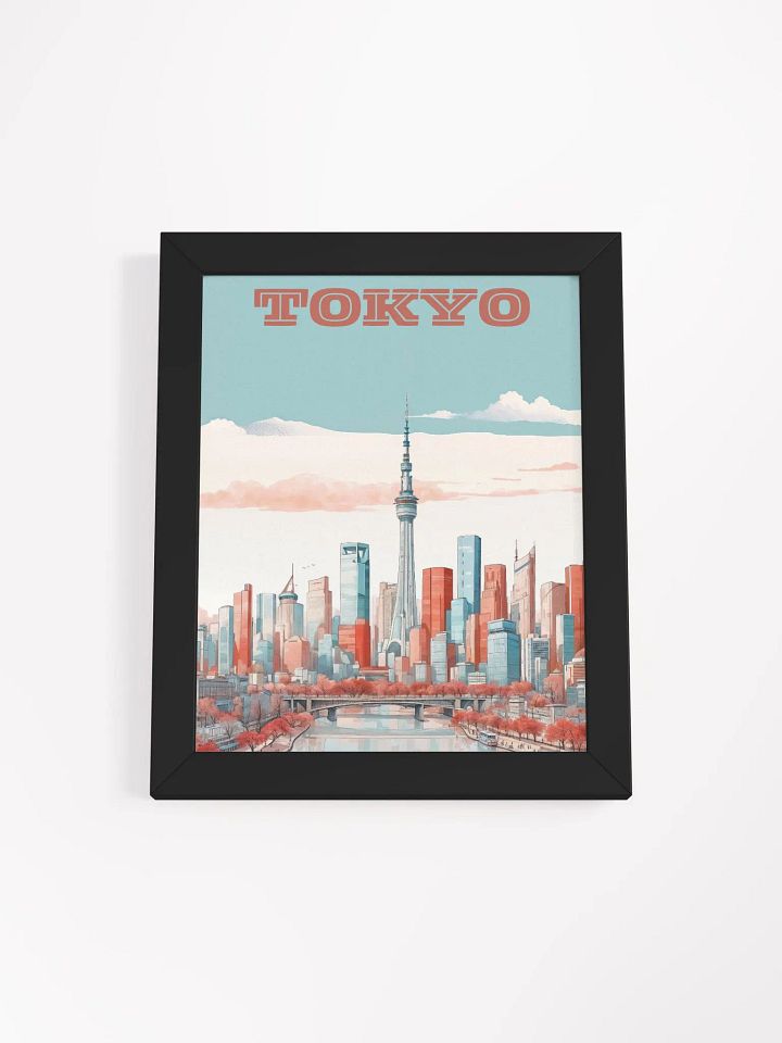 Tokyo Travel Poster Framed High-Quality Matte Poster product image (1)