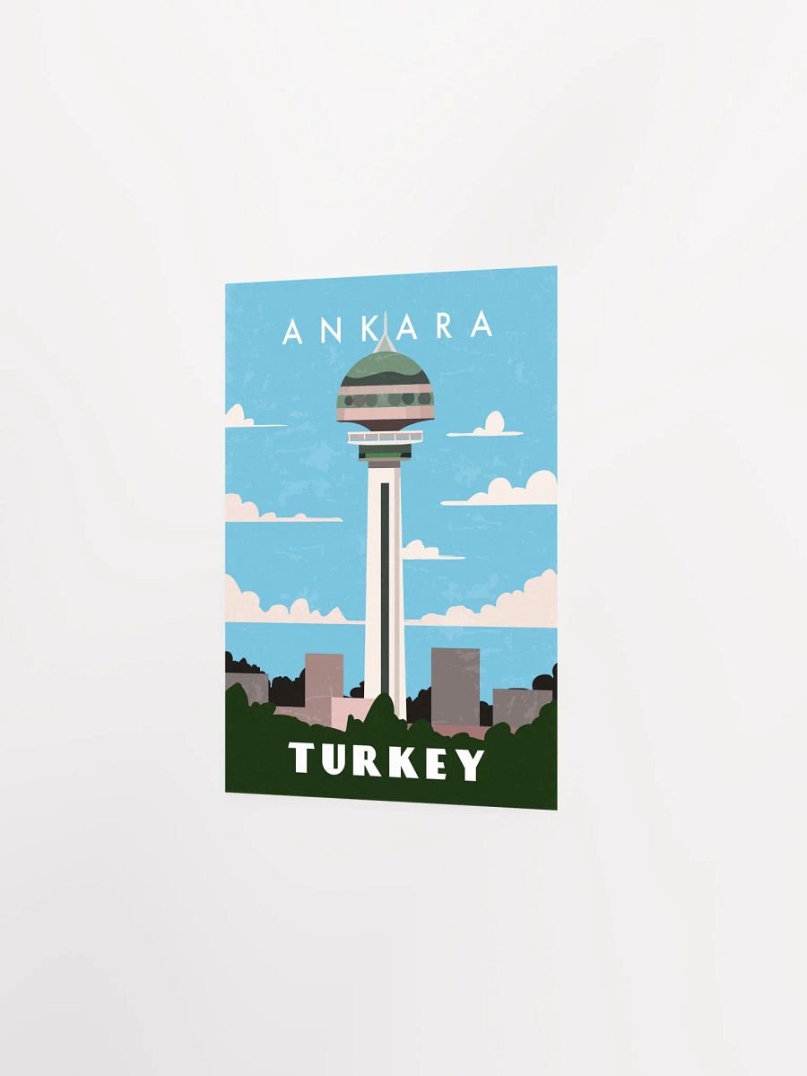 Ankara, Turkey — Retro travel minimalist poster, retro travel art, retro travel wall art, vector art product image (7)
