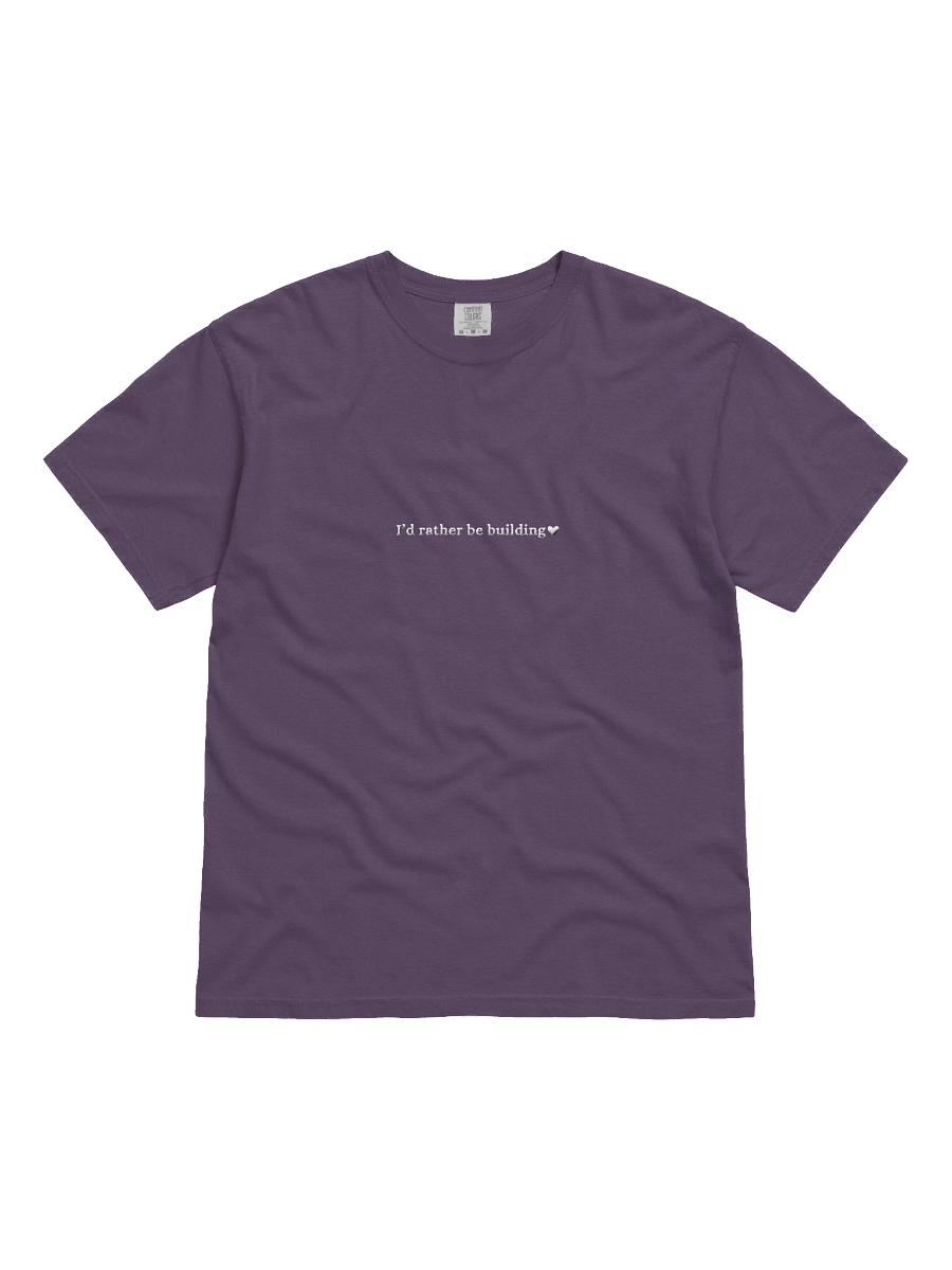 I'd rather be building tee (embroidered) product image (1)
