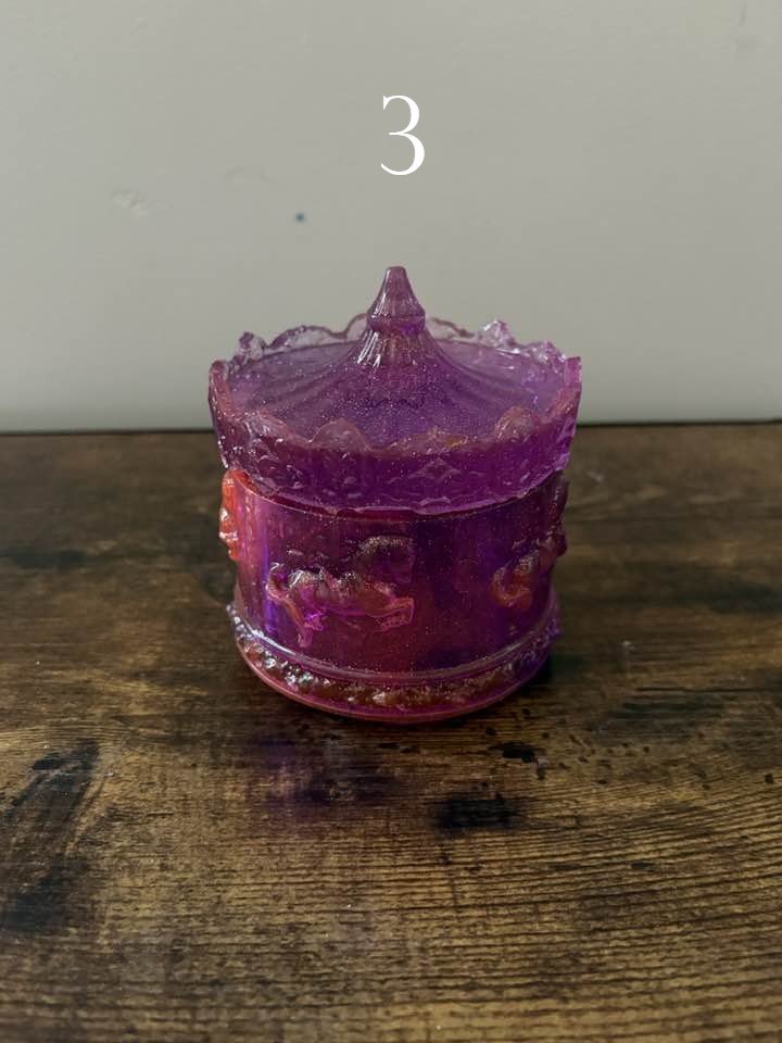 🎠 Handmade Resin Carousel Trinket Jars – One of a Kind product image (3)