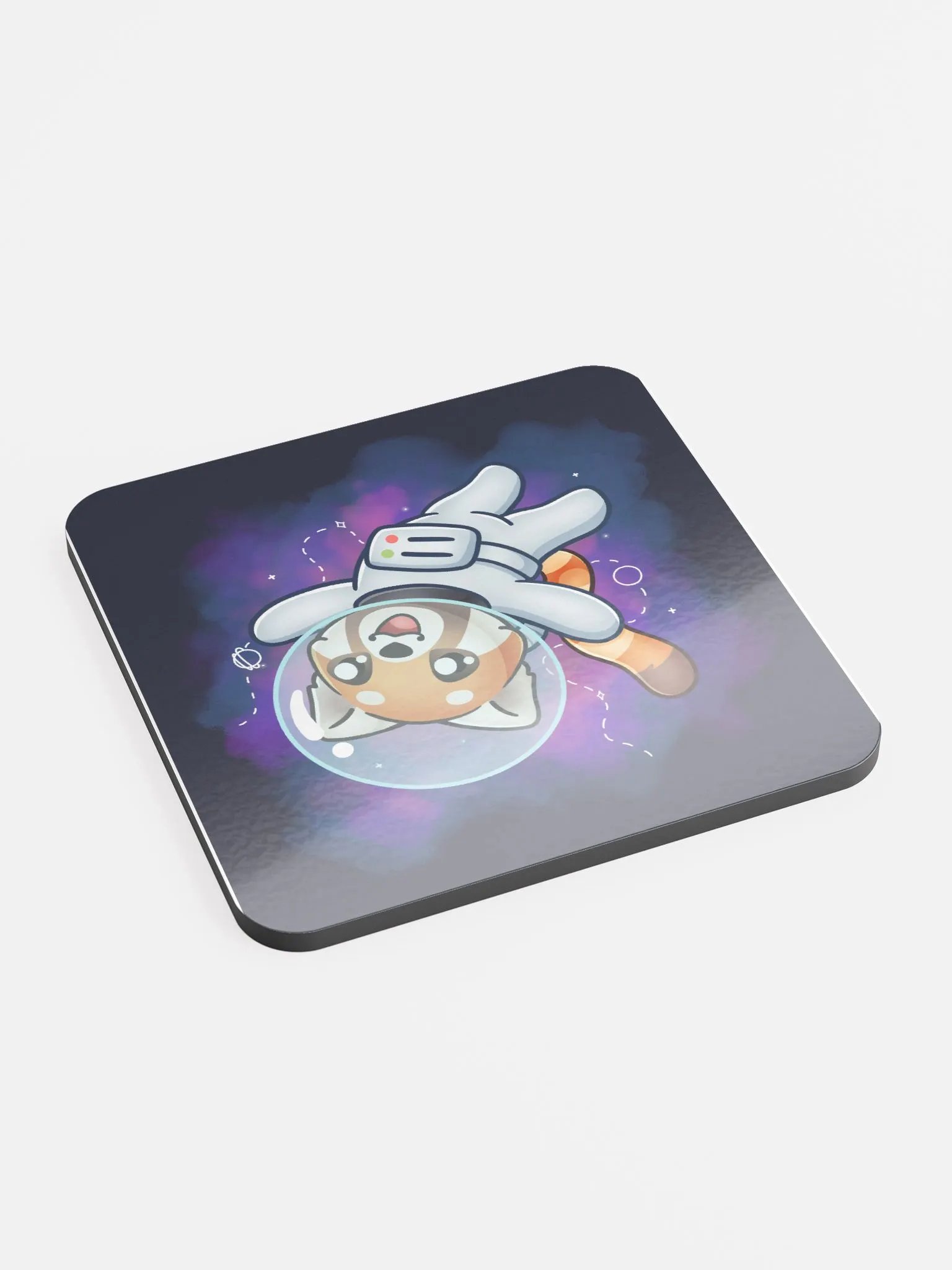 Astronaut red panda coaster product image (2)