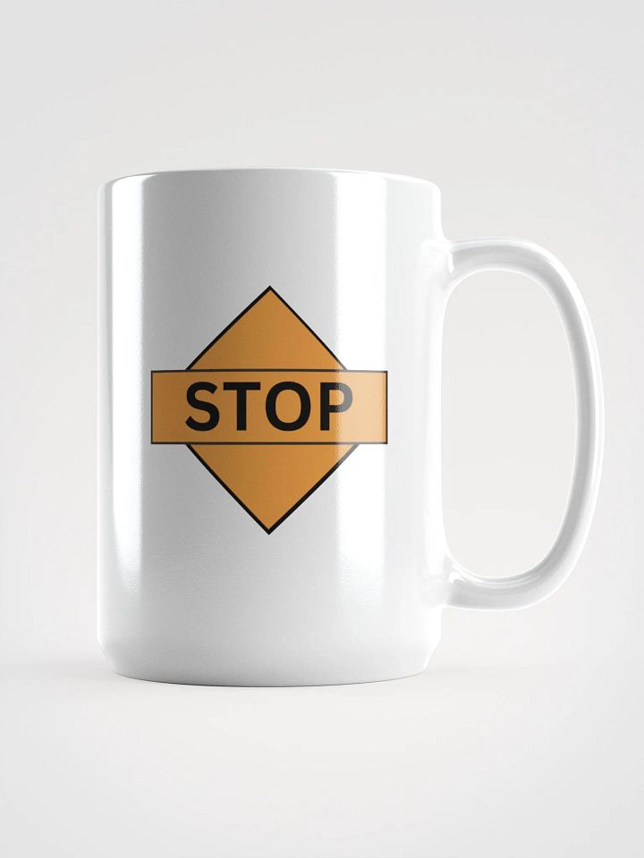 Bold Stop Sign White Glossy Mug product image (1)