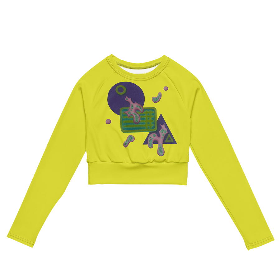 Shape Shenanigans Yellow Long Sleeve Crop Top product image (1)