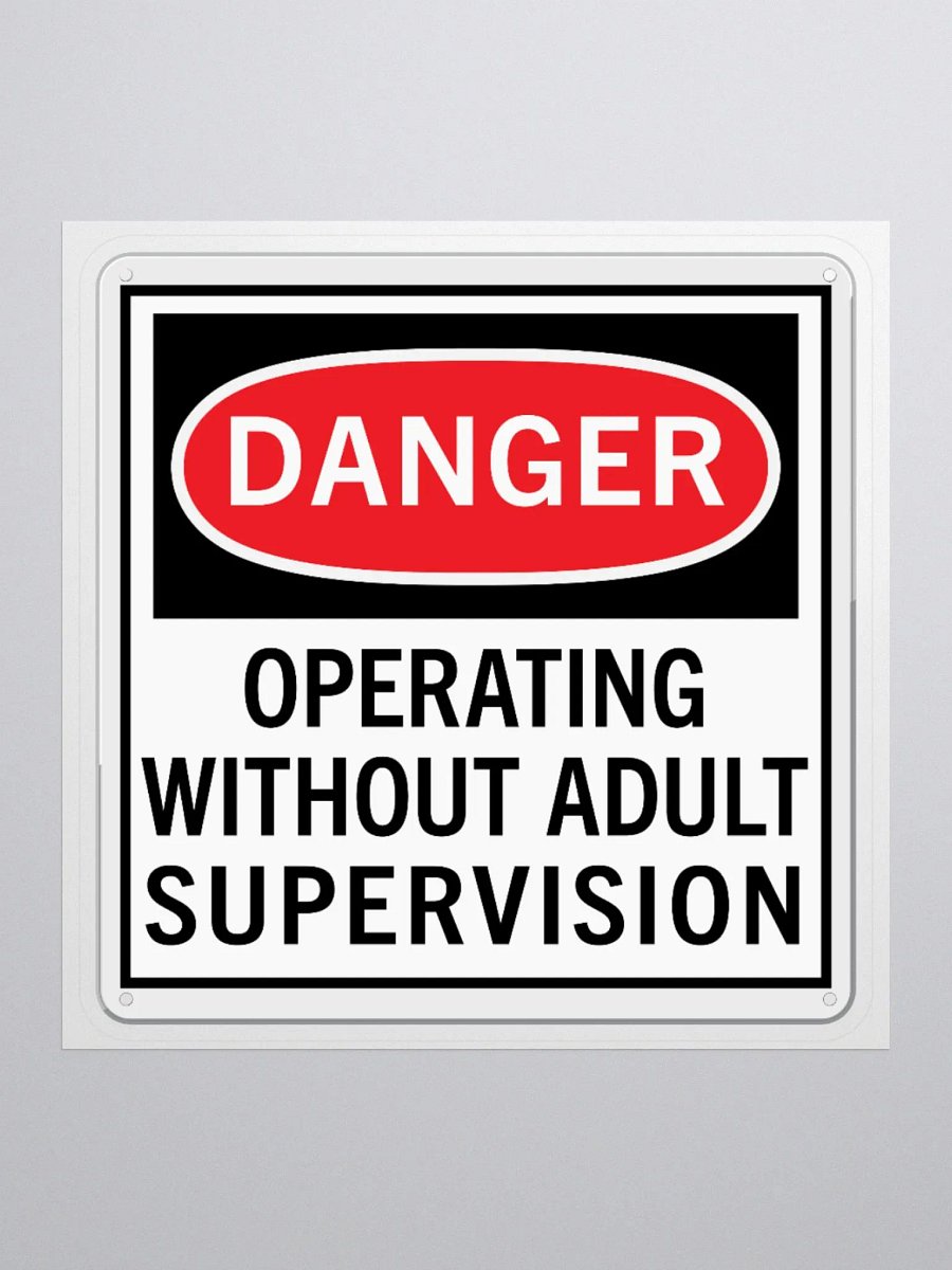 Adult Supervision Sticker product image (1)