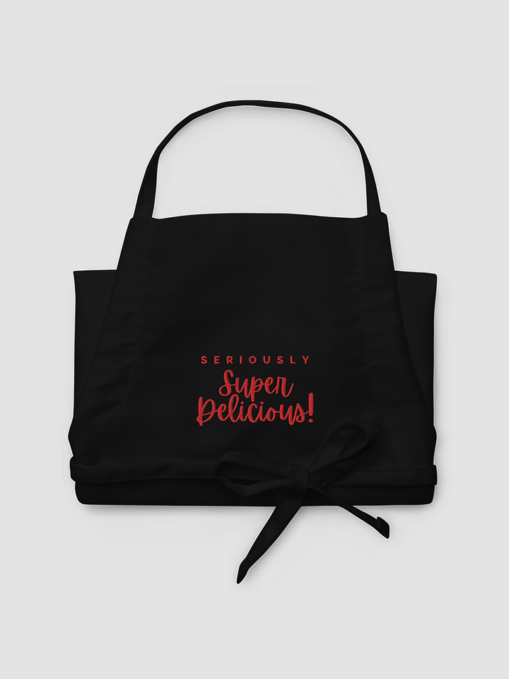 Super Delicious Embroidered Cooking Apron (Red) product image (1)