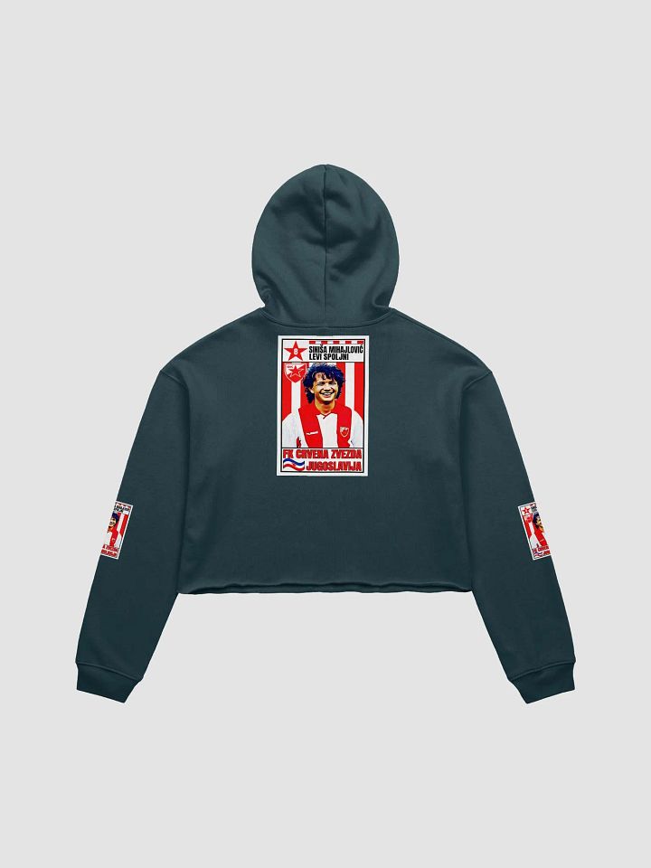 Siniša Mihajlović (FK Crvena Zvezda) #2 Bella+Canvas Fleece Crop Hoodie product image (2)