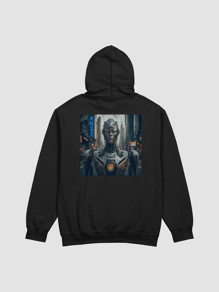 Neon Cyborg Cityscape Hoodie product image (14)