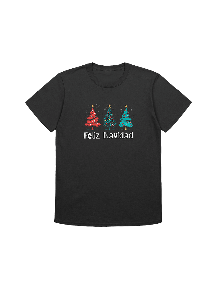 Feliz Navidad Colorful Christmas Trees Unisex T-Shirt product image (2)