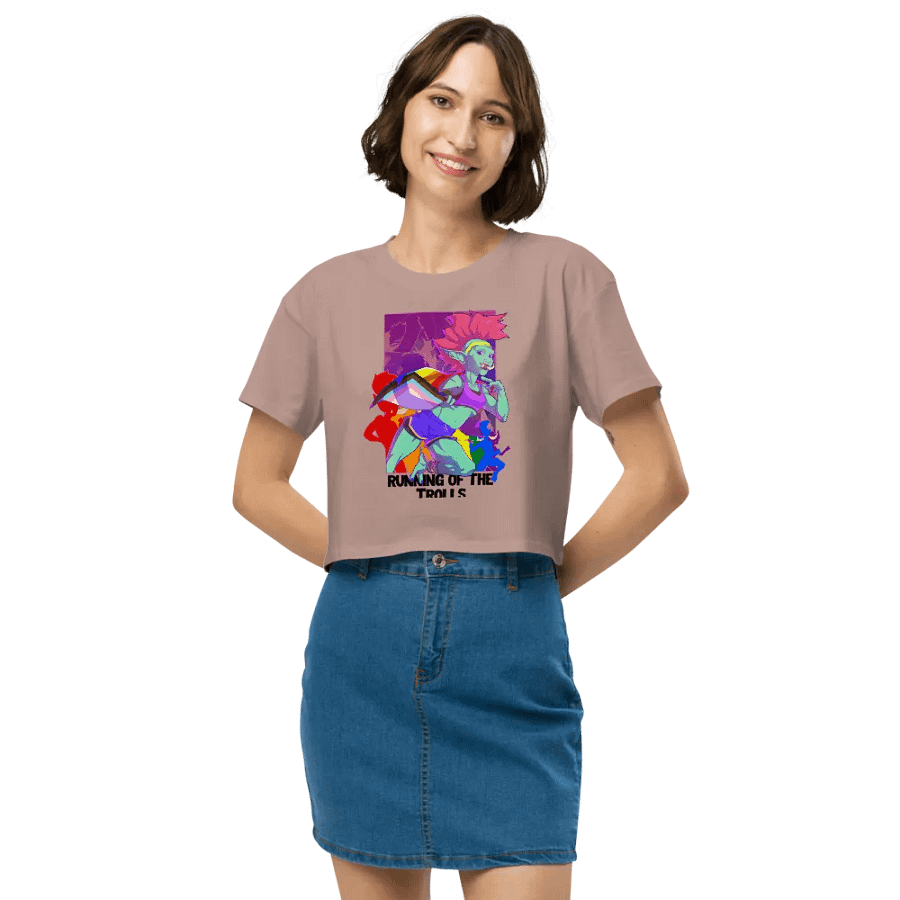 Troll Racer Crop Tshirt by Eggu product image (3)