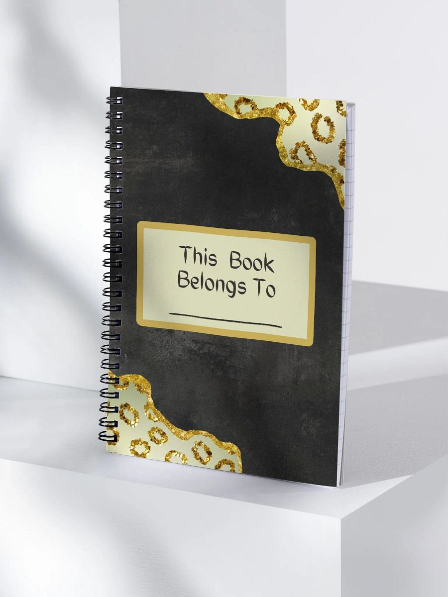 Spiral Notebook- with Blonde Leopard in Gold product image (6)
