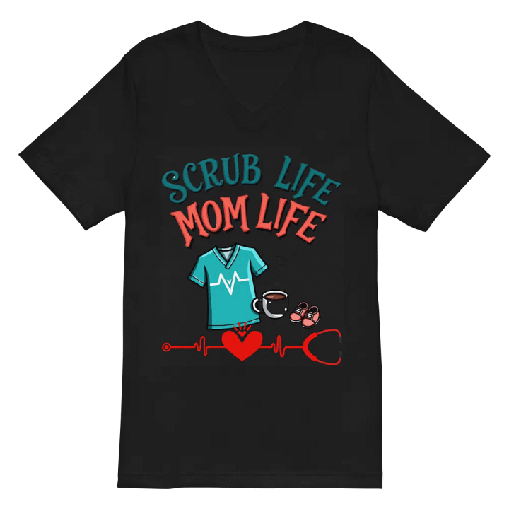 Scrub Life Mom Life V-Neck Tee product image (3)