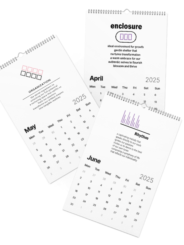 Implied 2025 Calendar : A Year of Positivity and Purpose-Now $10.50 Use promo code VIBES4LOVE at checkout product image (4)