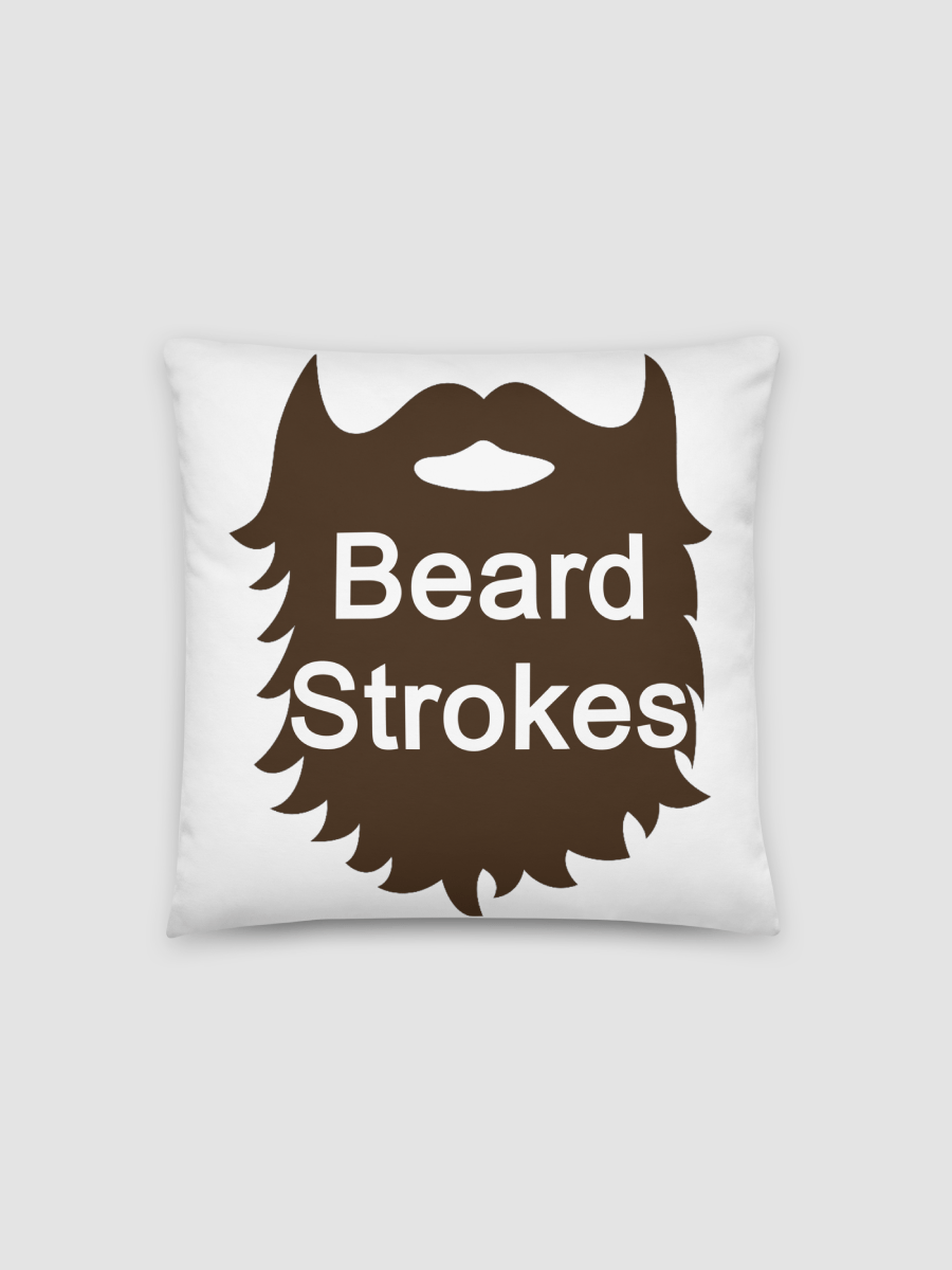 Beard Strokes Pillow - White product image (1)