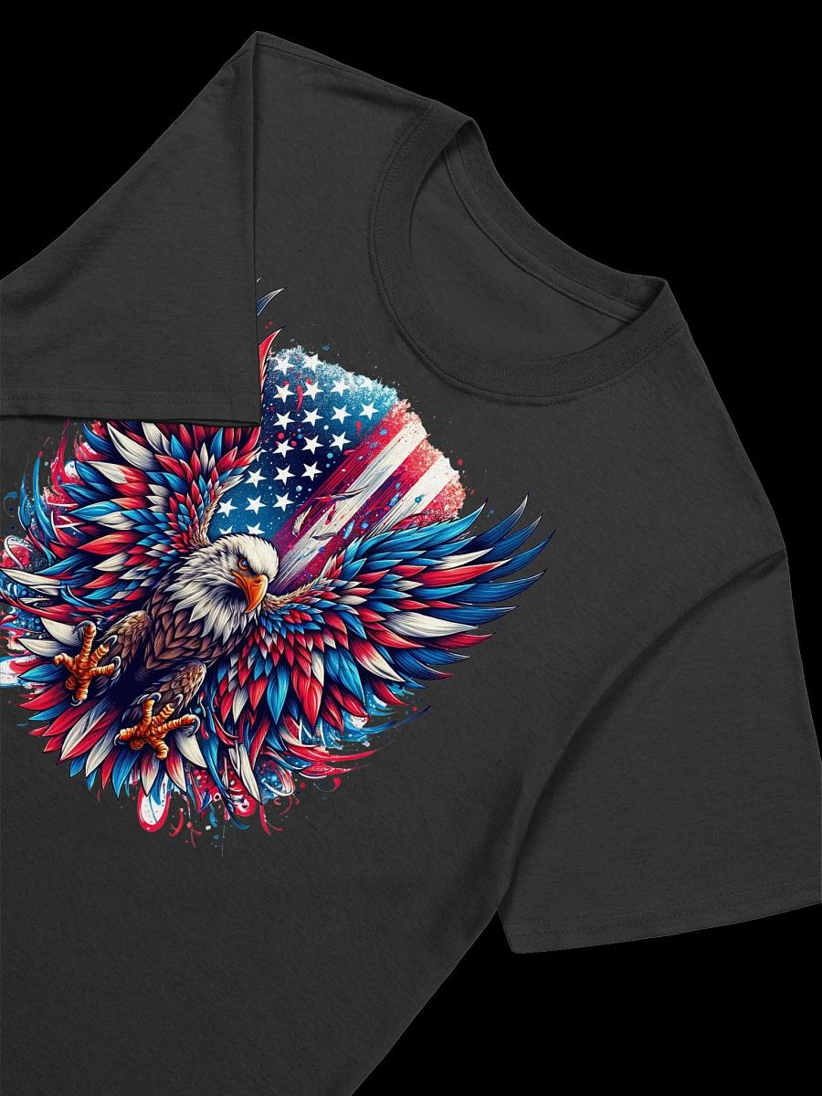 Patriotic Bald Eagle Art-American Flag Wings and Background T-Shirt product image (19)