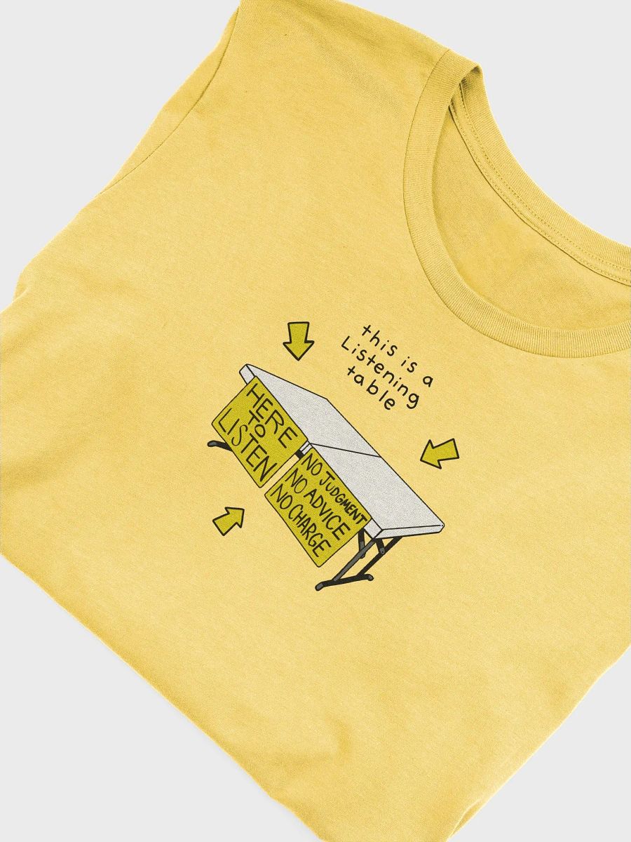 This is a listening table shirt product image (4)