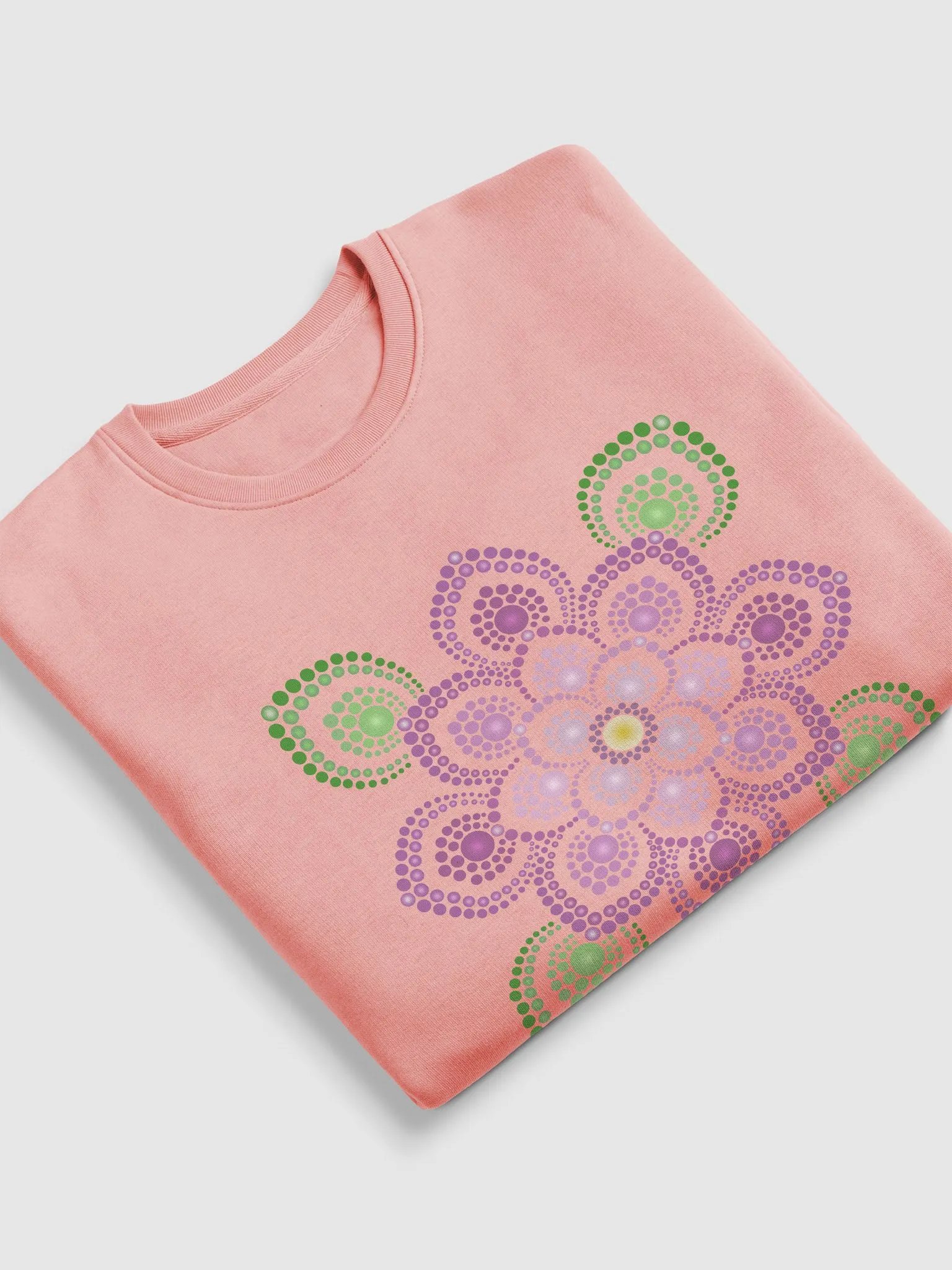 Purple and Green Mandala Unisex Eco Sweatshirt product image (9)