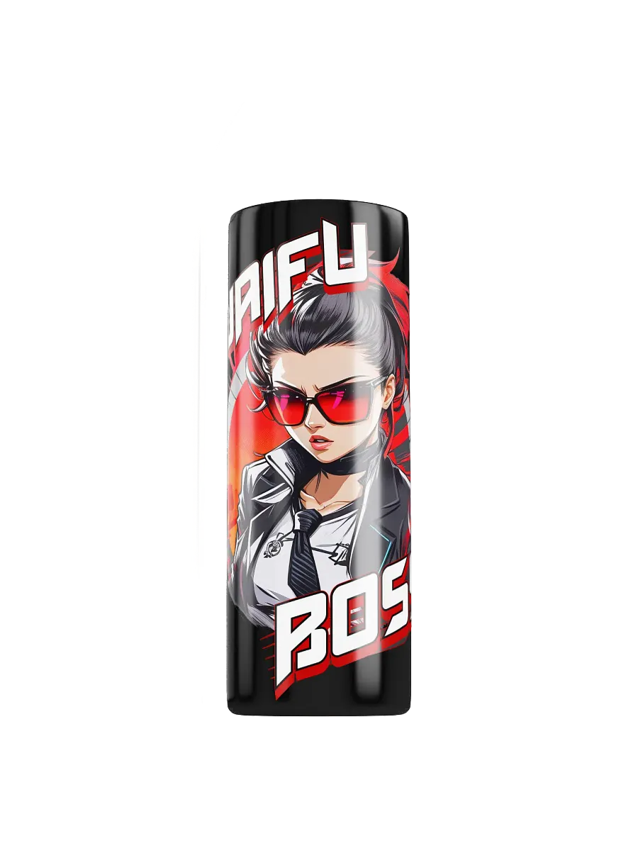 Waifu Boss 20 oz Skinny Stainless Steel Tumbler - Black - v1 product image (1)