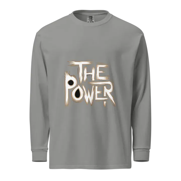 The Power Unisex Garment-Dyed Heavyweight Long Sleeve Shirt product image (1)