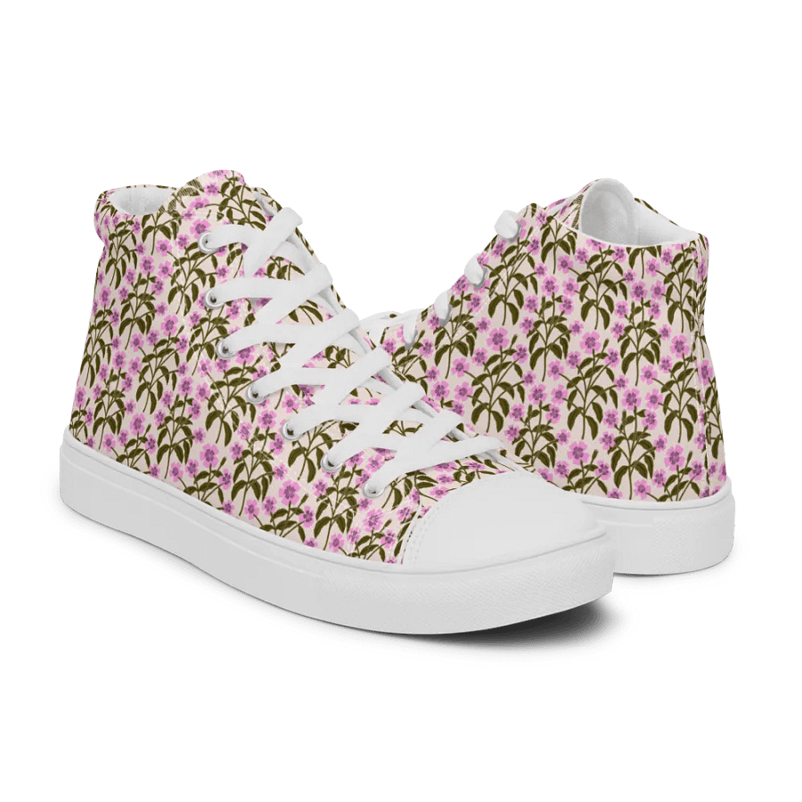 Campion Trails - Pink and Green - Women High Top Canvas Shoes product image (12)