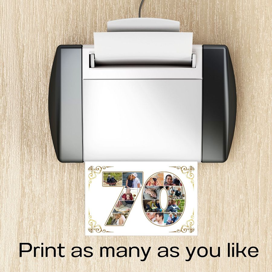 Seven Year Celebration Card Photo Collage Canva Template product image (9)