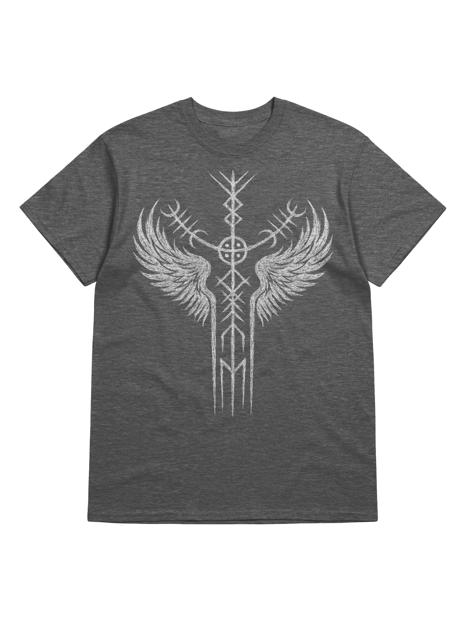 Carved Valkyrie Stave Heavyweight T-Shirt product image (6)