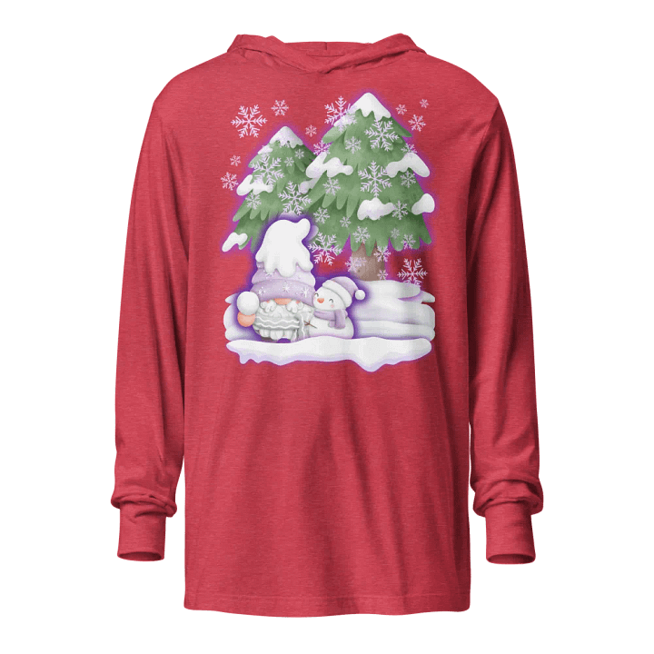 Whimsical Winter Gnome hooded tee product image (1)