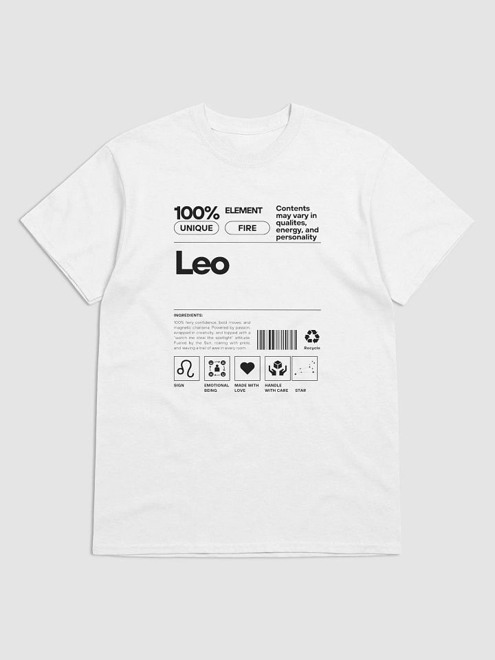 Born to shine. Built to lead. Leo T-shirt product image (1)