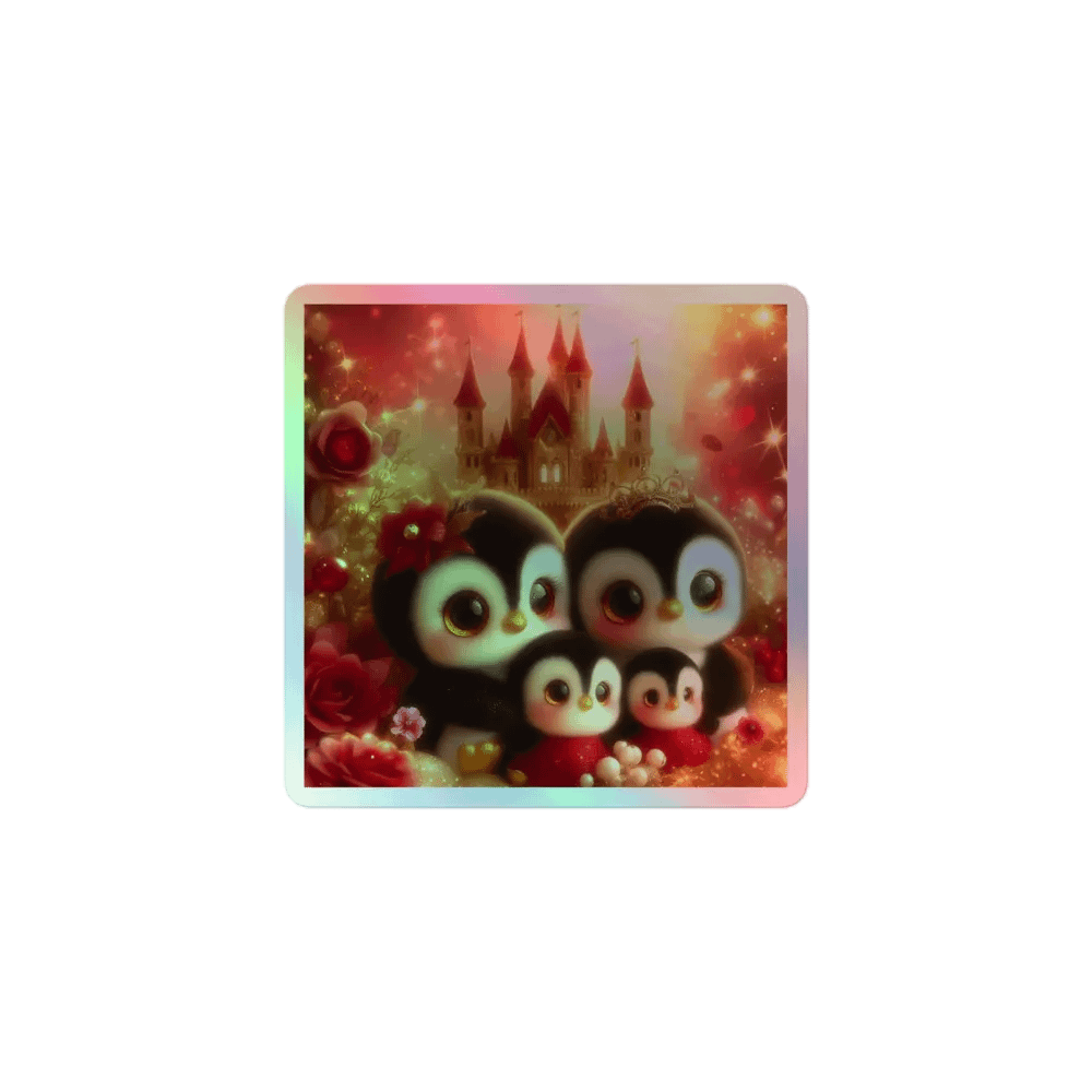 Enchanted Penguin Family Holographic Sticker Set product image (1)