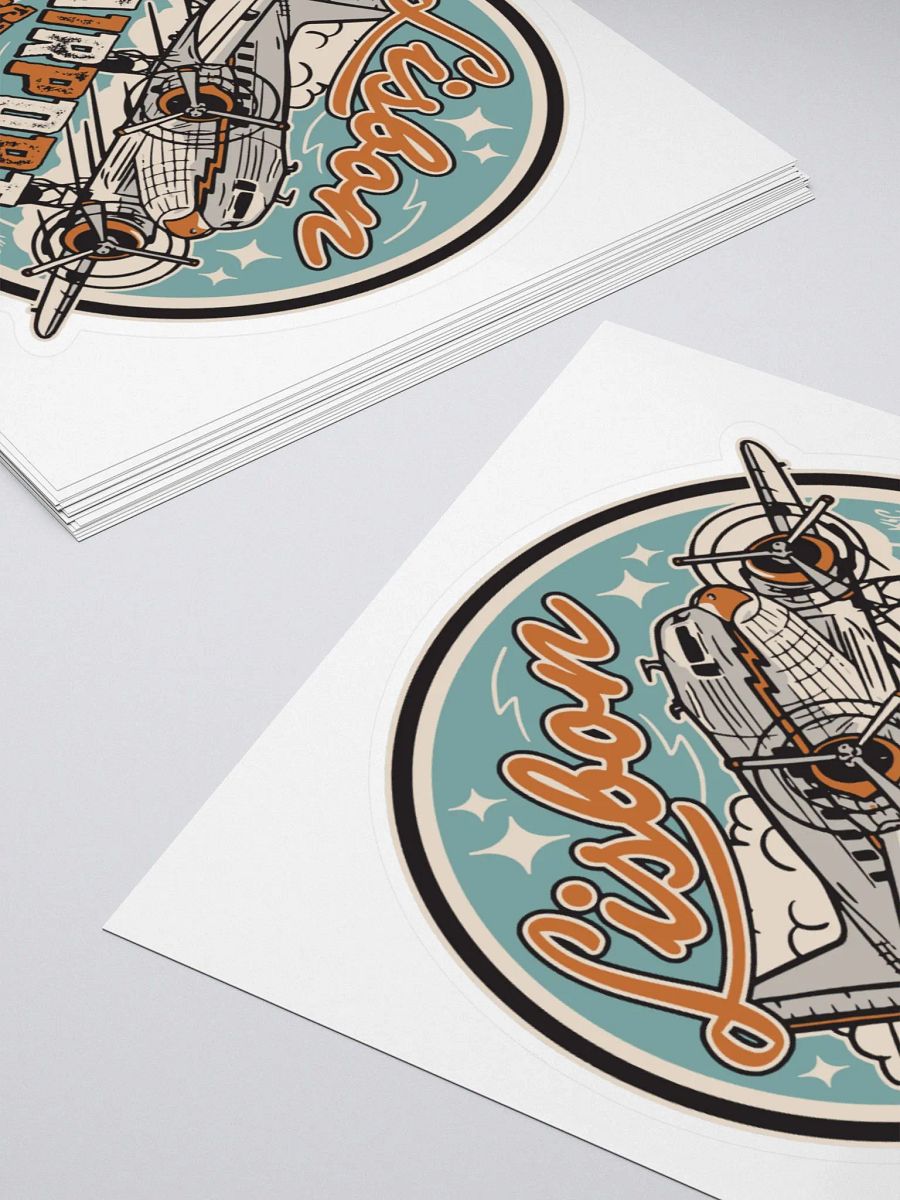 Retro Logo Sticker (Blue Background) product image (4)