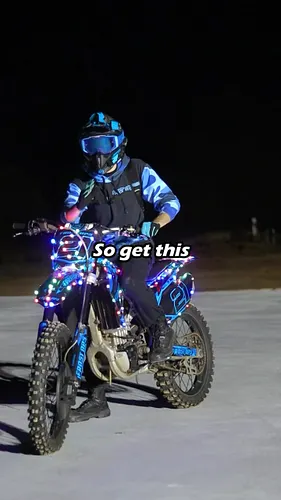 Christmas Lights on a Dirt Bike… #dirtbike #motocross #cool #sport #racing #christmas #foryou