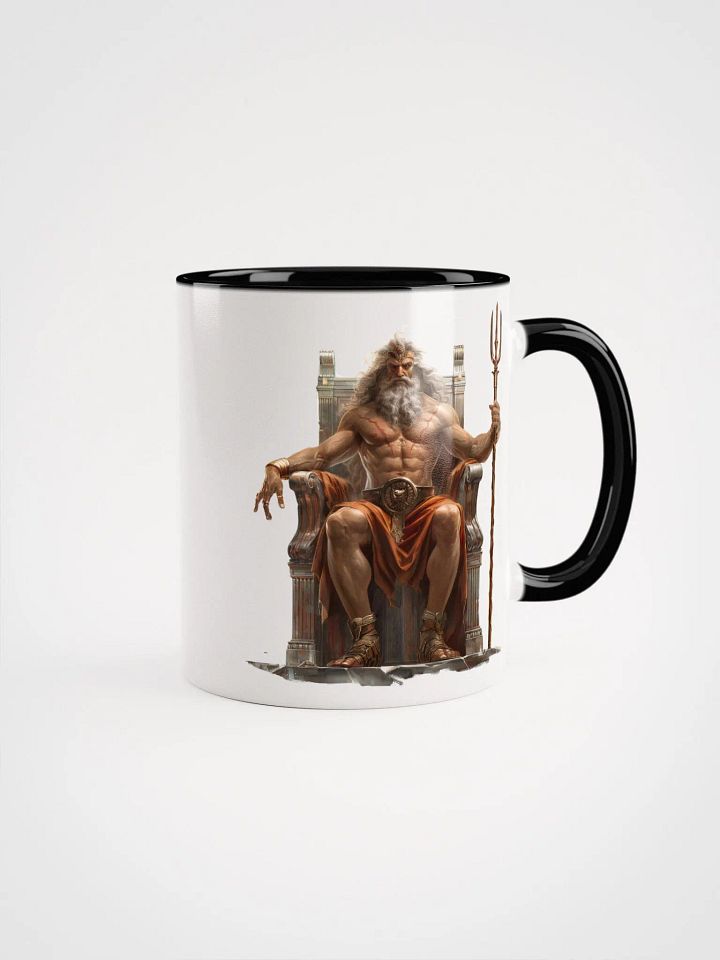 Poseidon - The God of the Oceans Ceramic Mug with Black Color Inside product image (1)