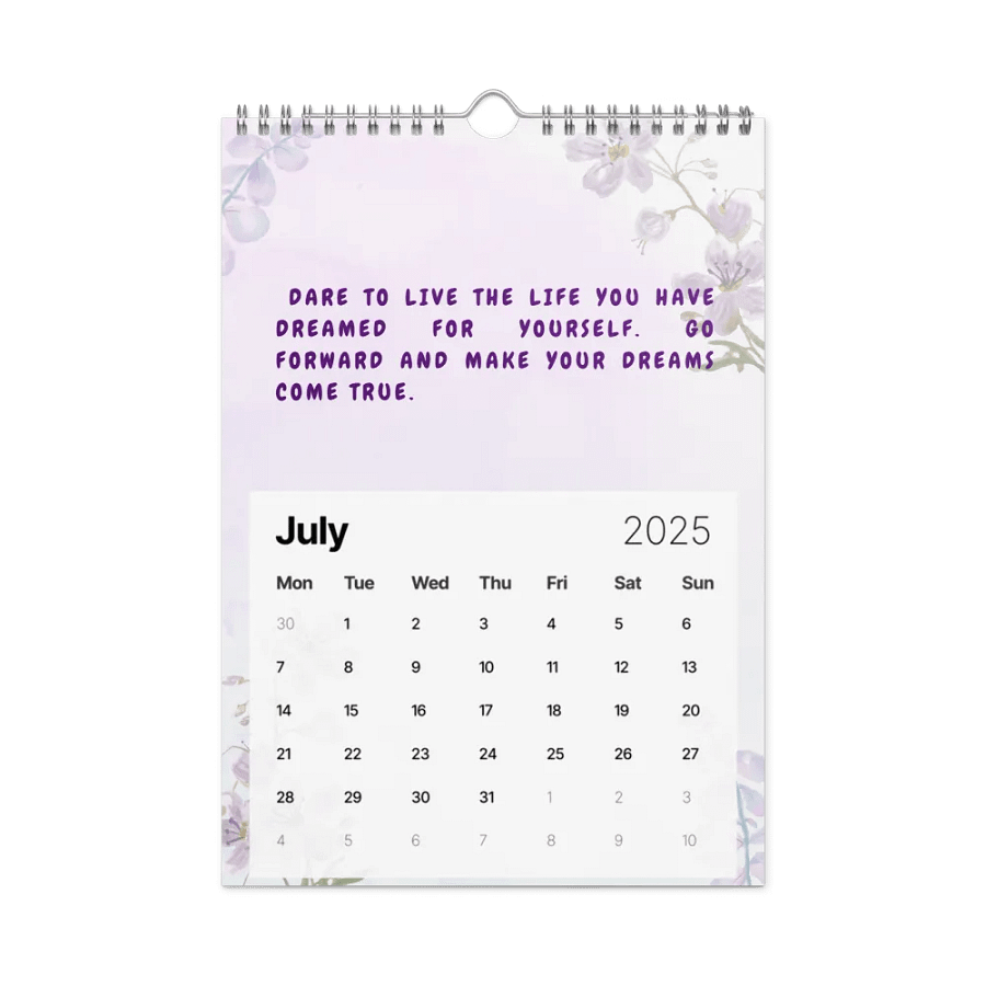 FLORAL INSPIRATIONAL QUOTES WALL CALENDAR 2025 product image (7)
