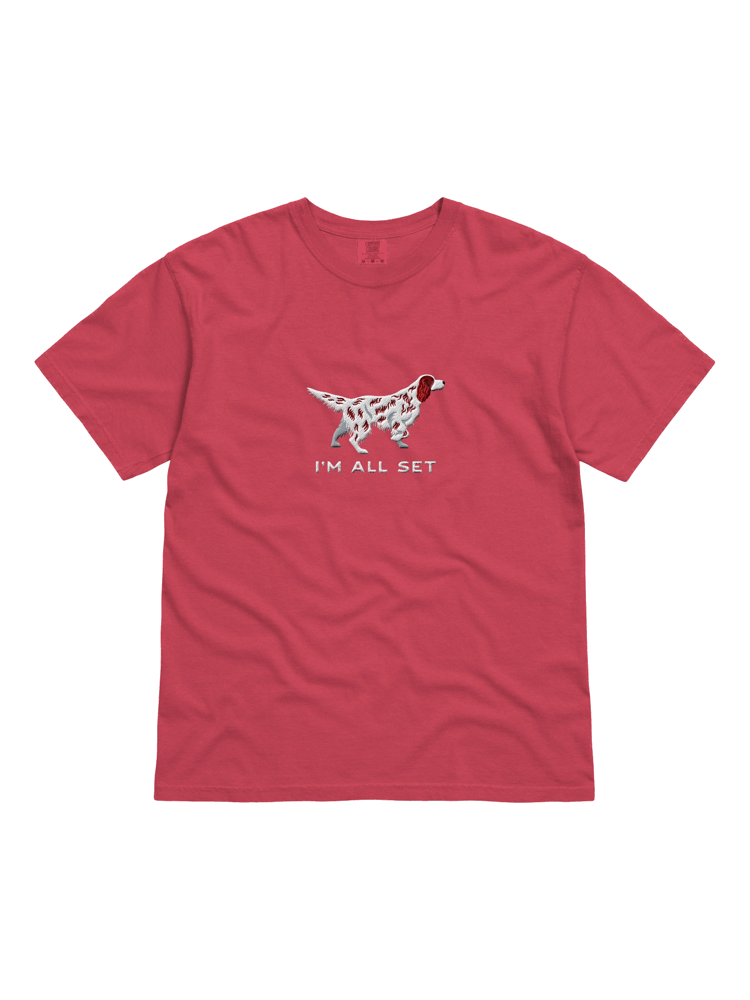 I'm All Set T-Shirt(Embroidered) of an English Setter(Liver Belton) product image (41)
