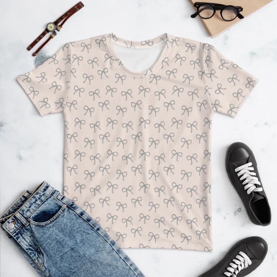 Dainty Gray Bows Women's T-Shirt product image (9)