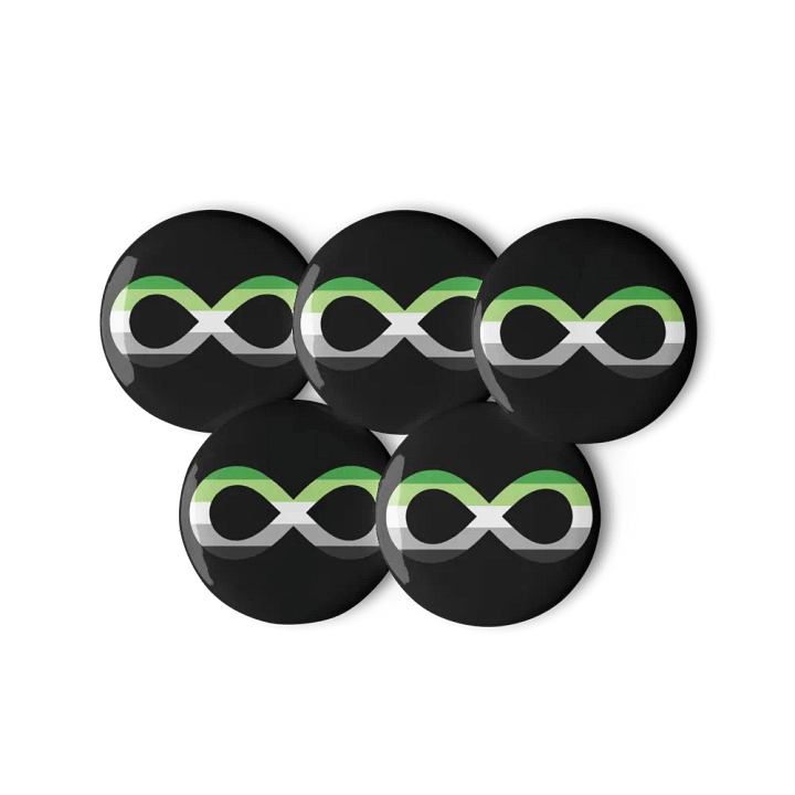 Aromantic Autistic Infinity Pin Set product image (2)