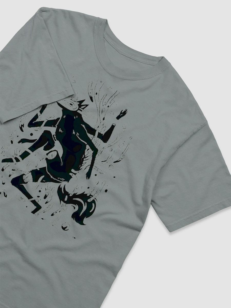 Close-up of a T-shirt with a graphic of a person on a horse product image (3)