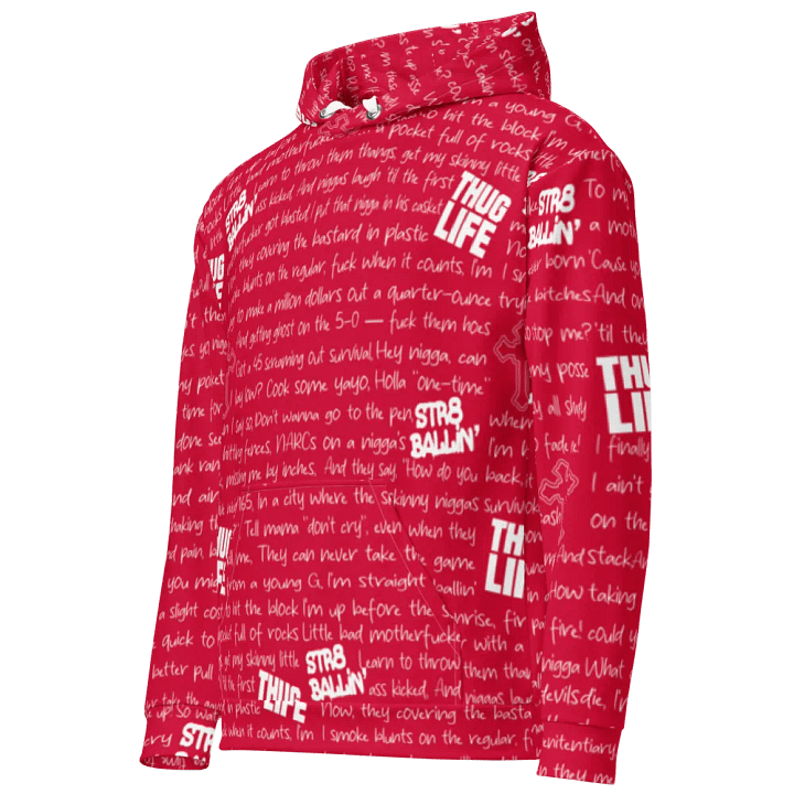 Str8 Ballin' - 2Pac - RED - Unisex Hoodie product image (1)