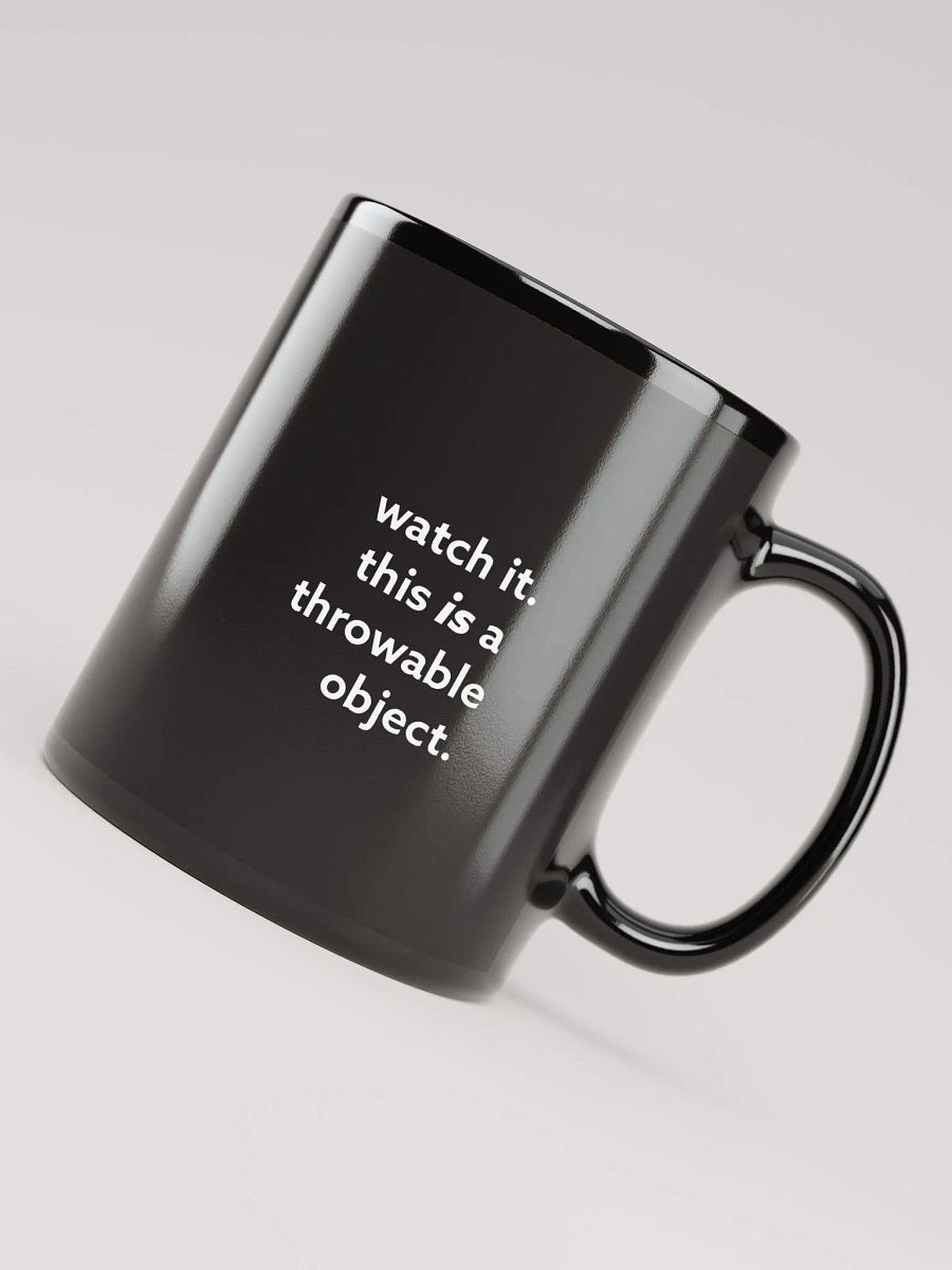 Probable Weapon Mug, all black product image (7)