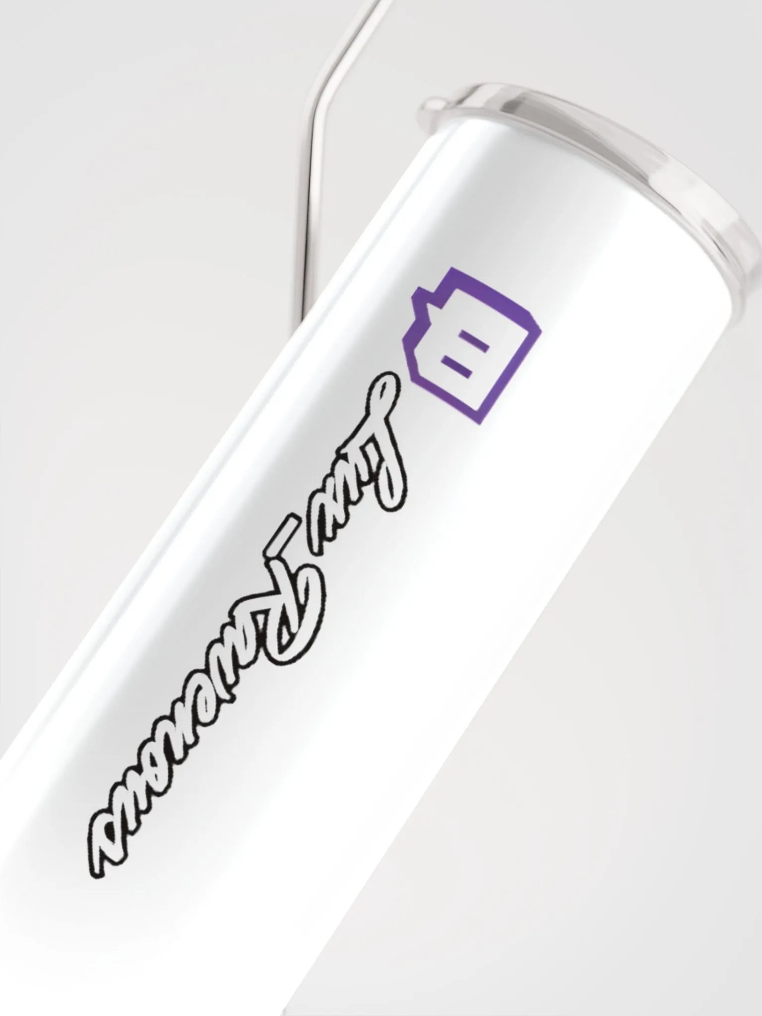 Twitch Themed Steel Tumbler with Reusable Straw product image (5)