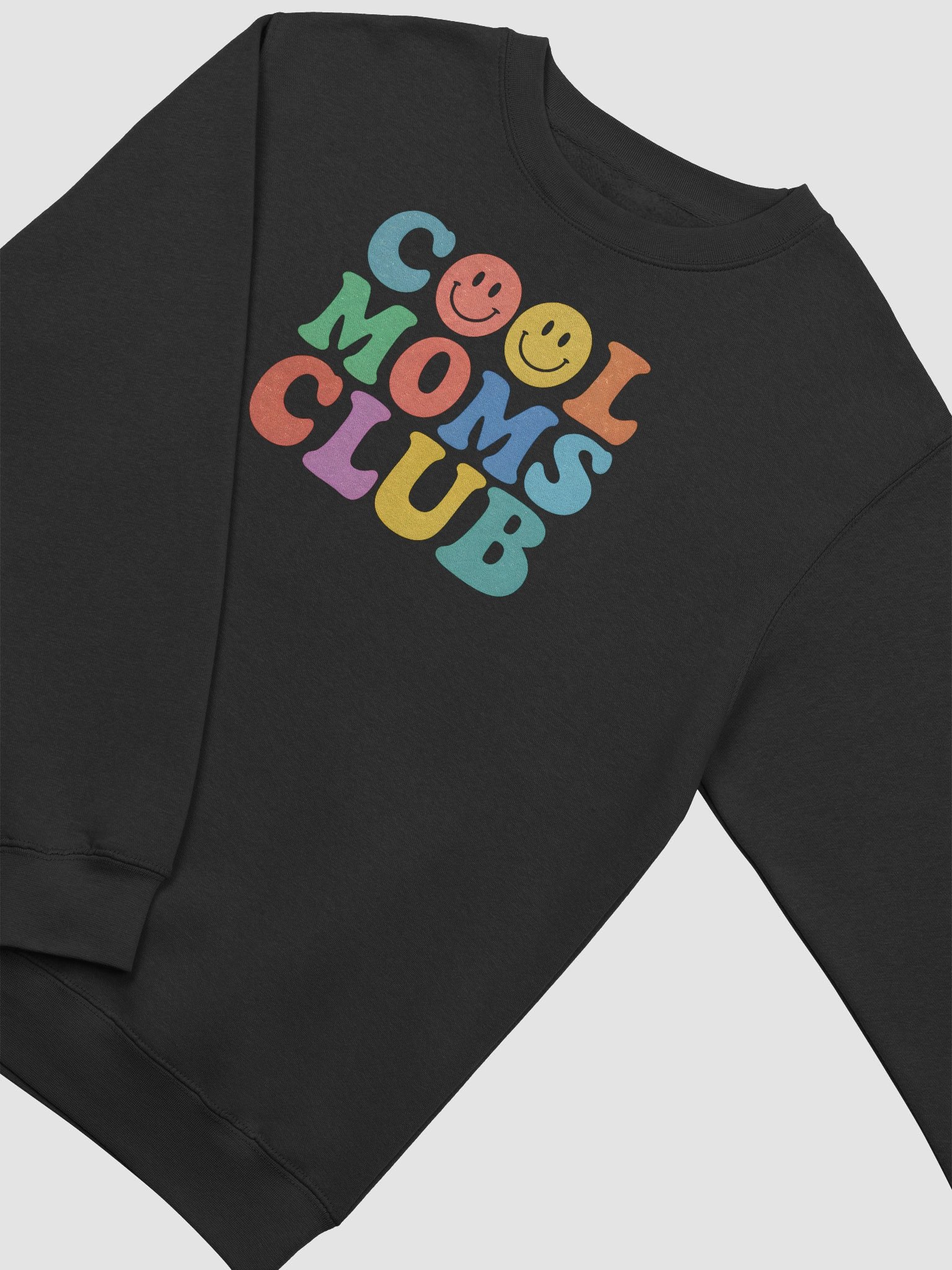 Cool Moms Club Sweatshirt | Retro Smiley Face Design | Vintage-Inspired Gift for Stylish Moms product image (2)