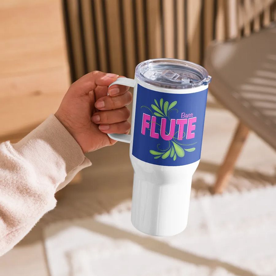 Flute Flourish Travel Mug with Handle - Bass product image (12)
