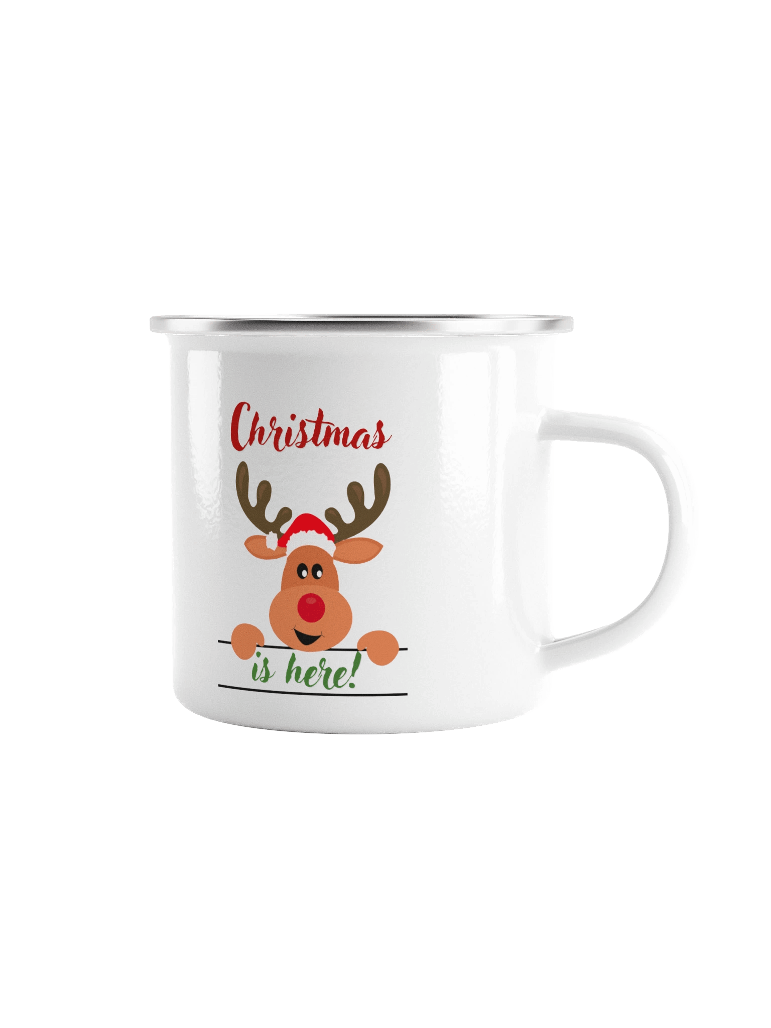 Festive Reindeer Enamel Mug product image (1)
