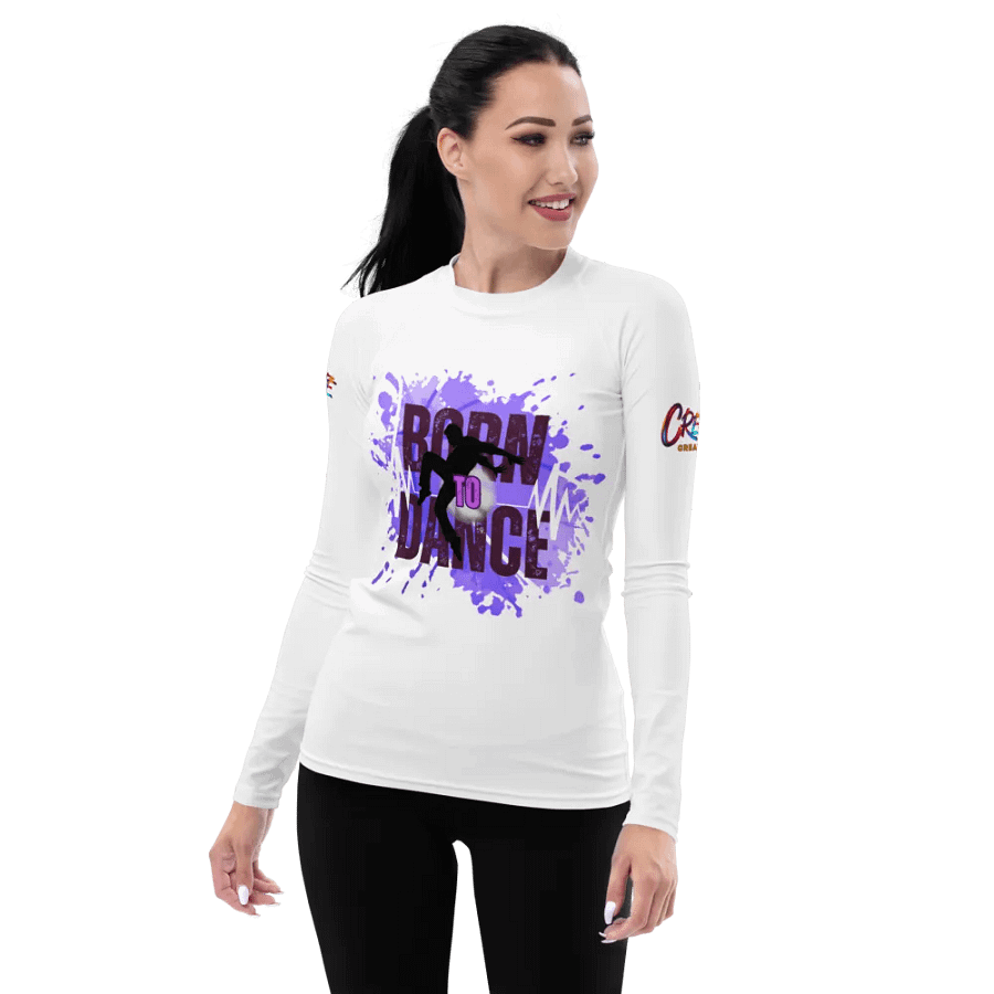 Born to Dance His Silhouette Vibrant Splatter Rash Guard product image (7)