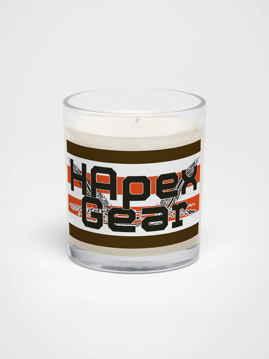 Black HApex Gear Black Logo - Soy Wax Candle In A Clear Glass Jar product image (1)